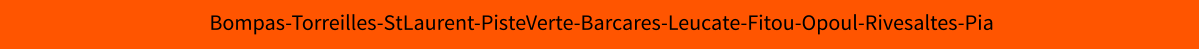 Bompas-Torreilles-StLaurent-PisteVerte-Barcares-Leucate-Fitou-Opoul-Rivesaltes-Pia
