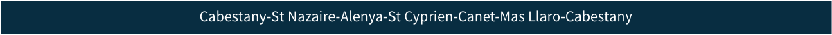 Cabestany-St Nazaire-Alenya-St Cyprien-Canet-Mas Llaro-Cabestany