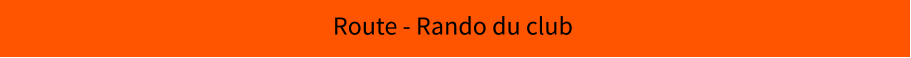Route - Rando du club