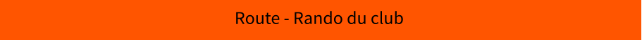 Route - Rando du club